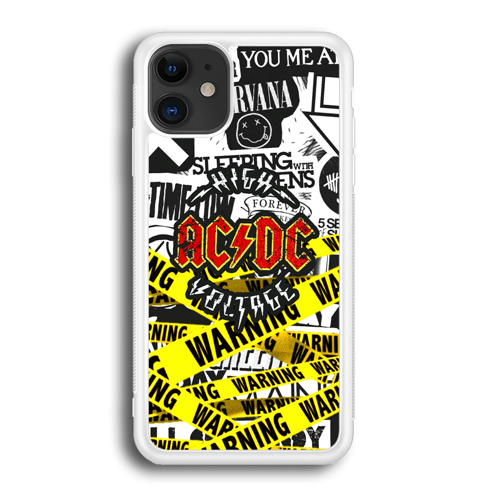 ACDC Warning It's High Voltage iPhone 12 Case
