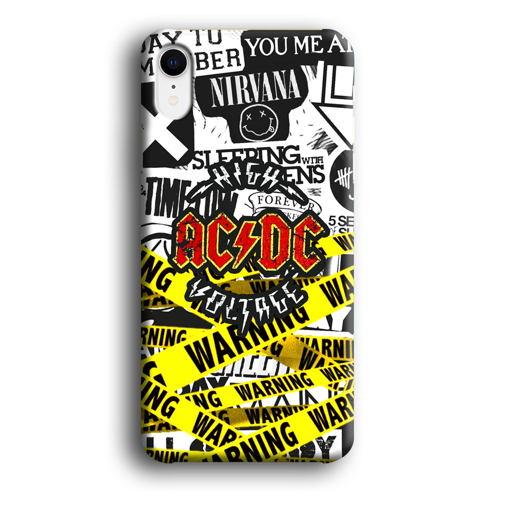 ACDC Warning It's High Voltage iPhone XR Case