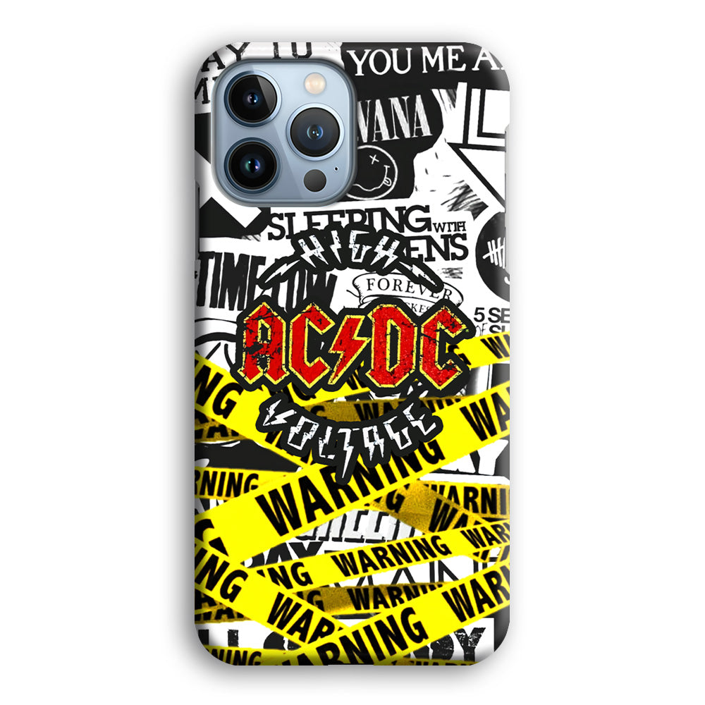 ACDC Warning It's High Voltage iPhone 13 Pro Max Case