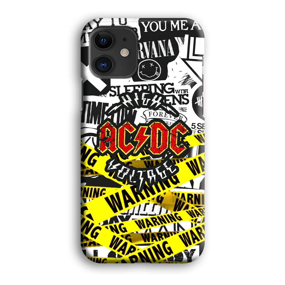 ACDC Warning It's High Voltage iPhone 12 Case