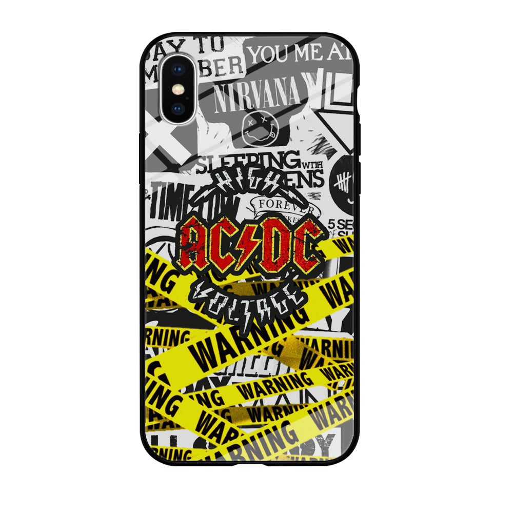 ACDC Warning It's High Voltage iPhone X Case