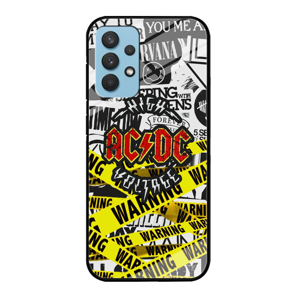ACDC Warning It's High Voltage Samsung Galaxy A32 Case
