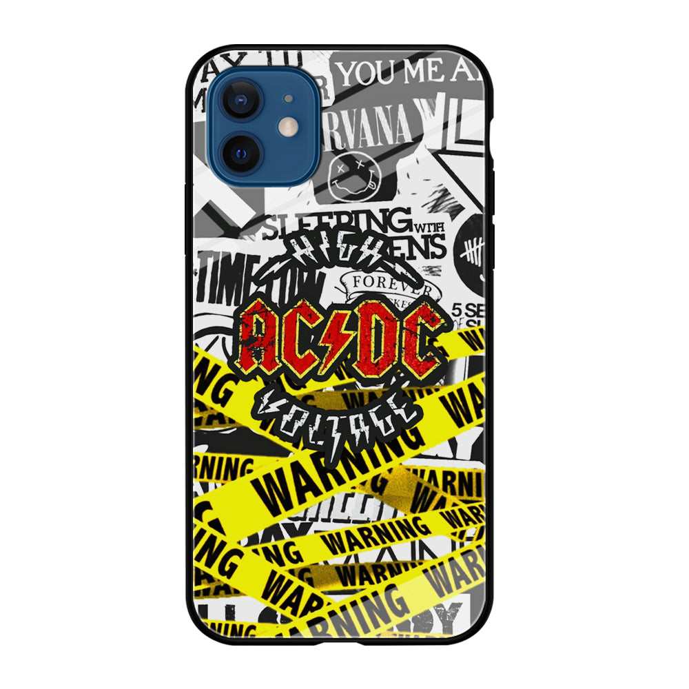 ACDC Warning It's High Voltage iPhone 12 Case
