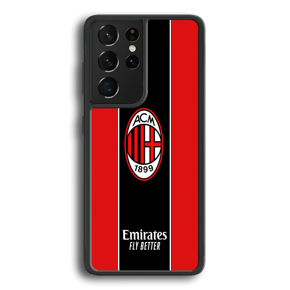 AC Milan Stripe of Jersey Samsung Galaxy S21 Ultra Case