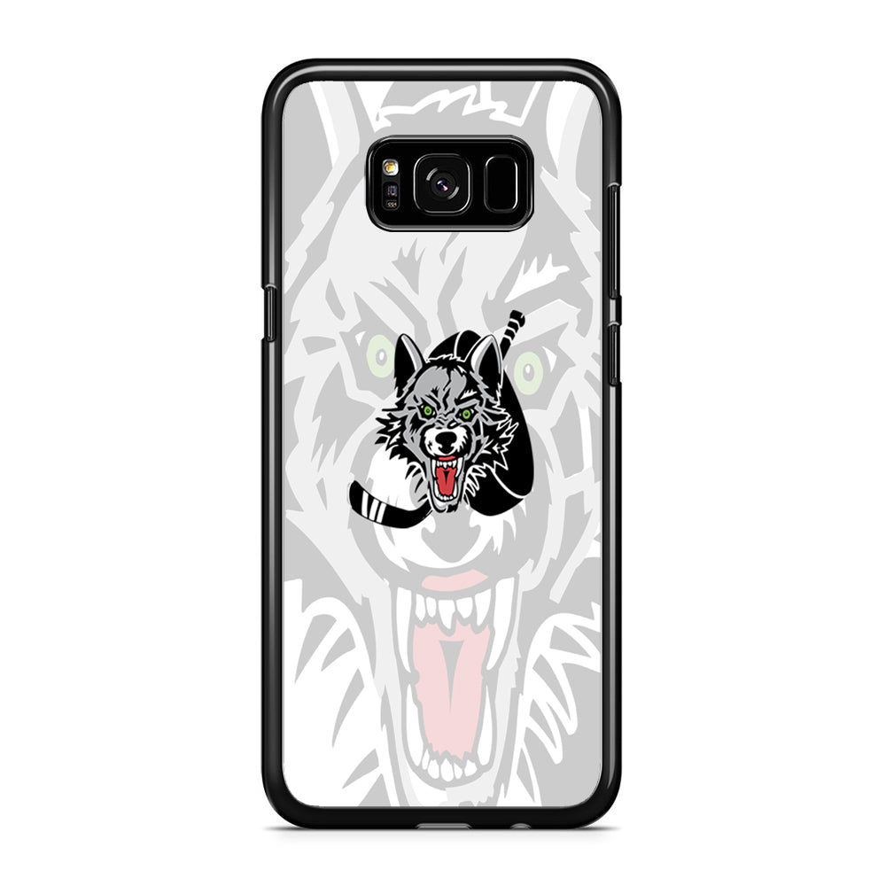 AHL Chicago Wolves Logo Samsung Galaxy S8 Plus Case Rubber Black (2D Case)