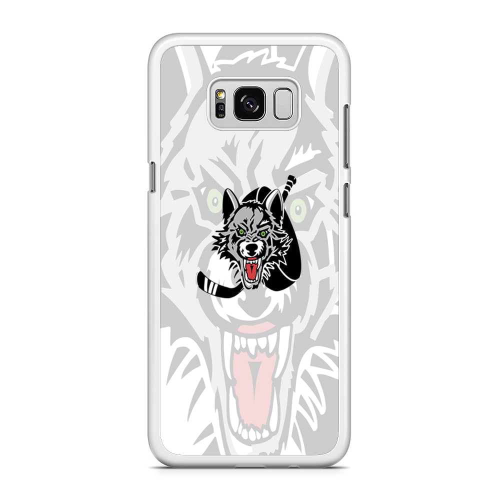 AHL Chicago Wolves Logo Samsung Galaxy S8 Plus Case Rubber White (2D Case)