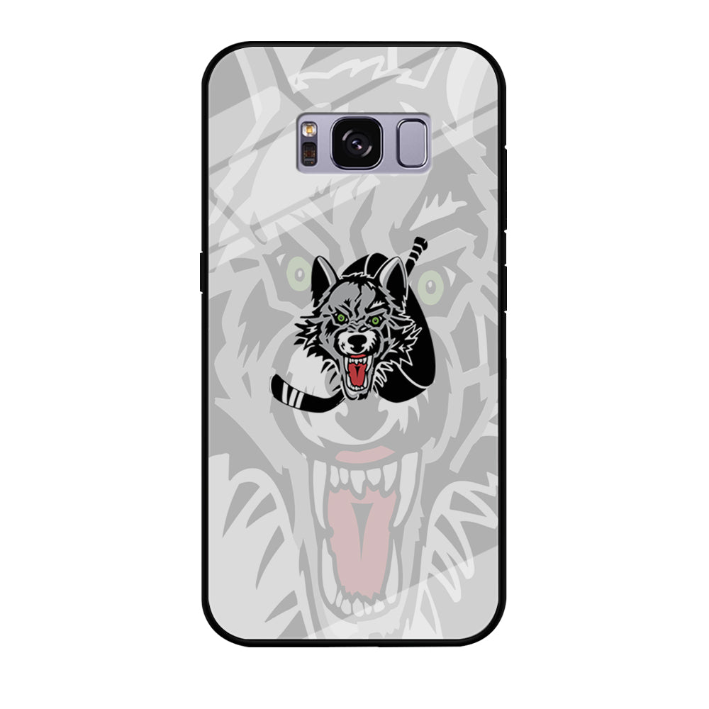 AHL Chicago Wolves Logo Samsung Galaxy S8 Plus Case Tempered Glass Case