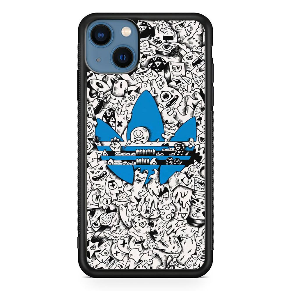 Adidas B&W Doodle iPhone 13 Case