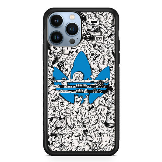 Adidas B&W Doodle iPhone 13 Pro Case