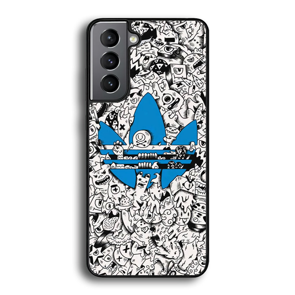 Adidas B&W Doodle Samsung Galaxy S21 Plus Case - Carneyforia
