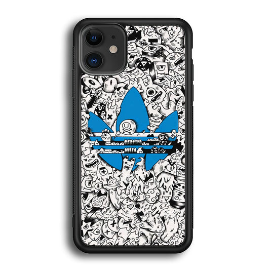 Adidas B&W Doodle iPhone 12 Case