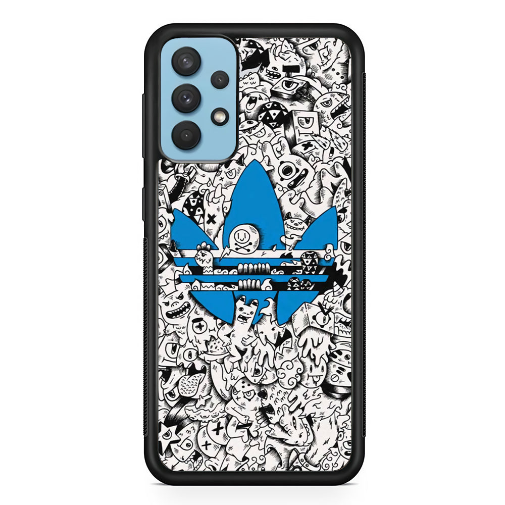 Adidas B&W Doodle Samsung Galaxy A32 Case