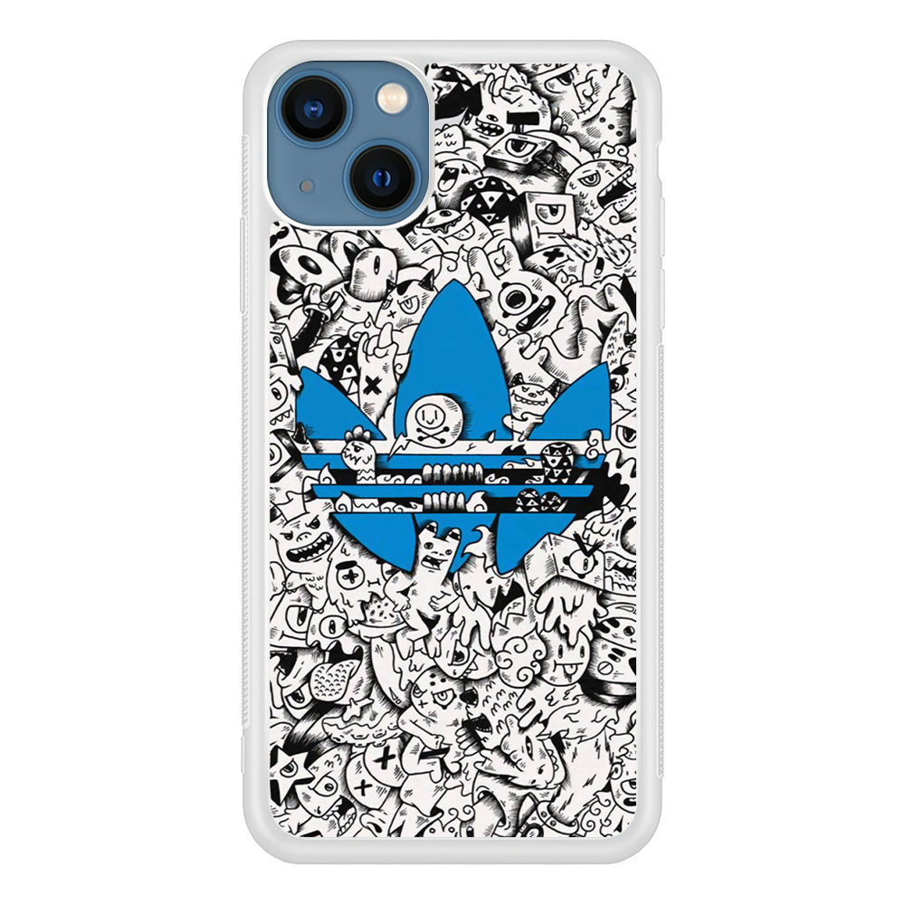 Adidas B&W Doodle iPhone 13 Case