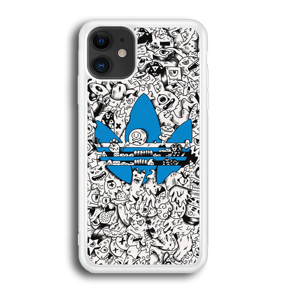 Adidas B&W Doodle iPhone 12 Case