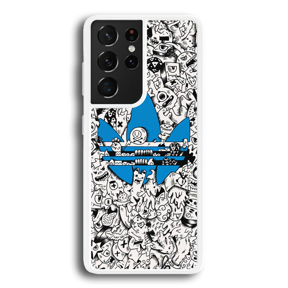 Adidas B&W Doodle Samsung Galaxy S21 Ultra Case