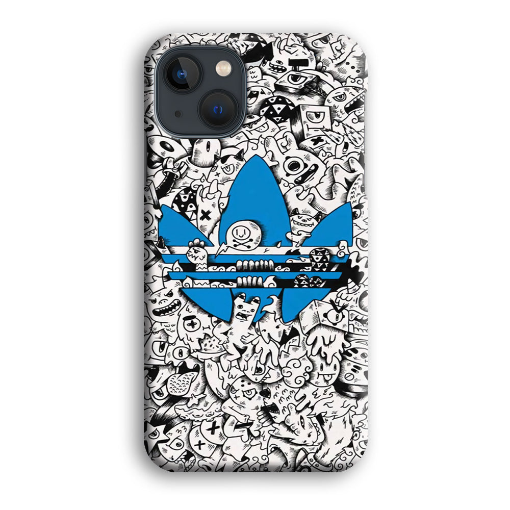 Adidas B&W Doodle iPhone 13 Case