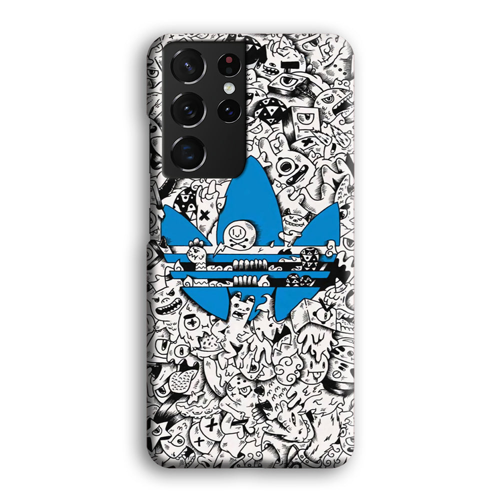 Adidas B&W Doodle Samsung Galaxy S21 Ultra Case