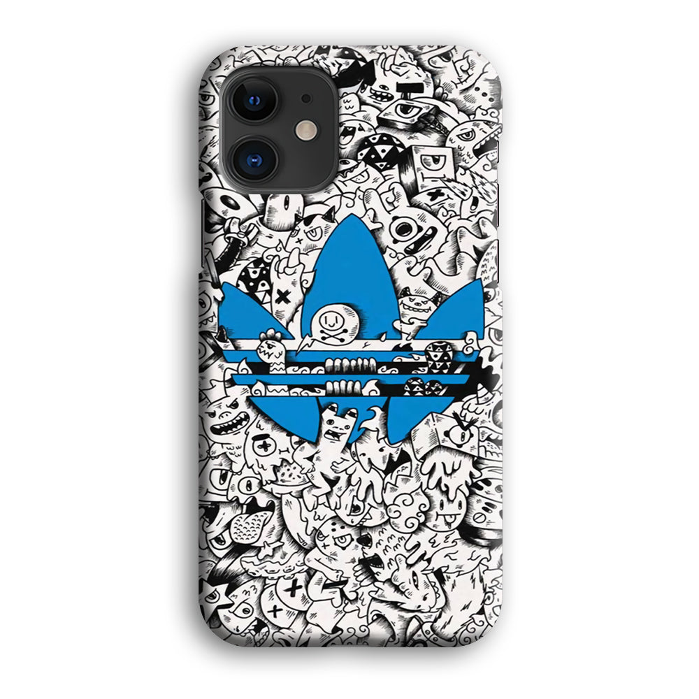 Adidas B&W Doodle iPhone 12 Case