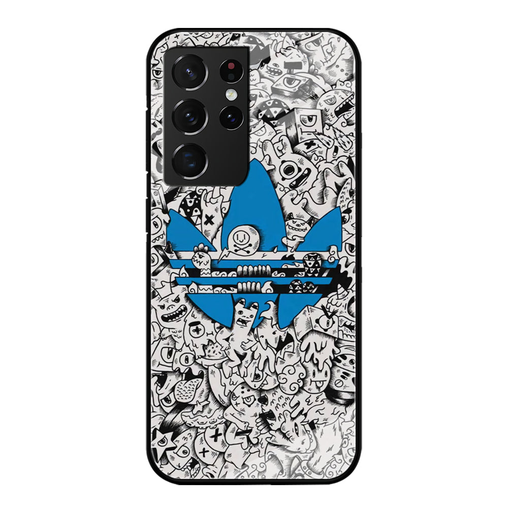 Adidas B&W Doodle Samsung Galaxy S21 Ultra Case