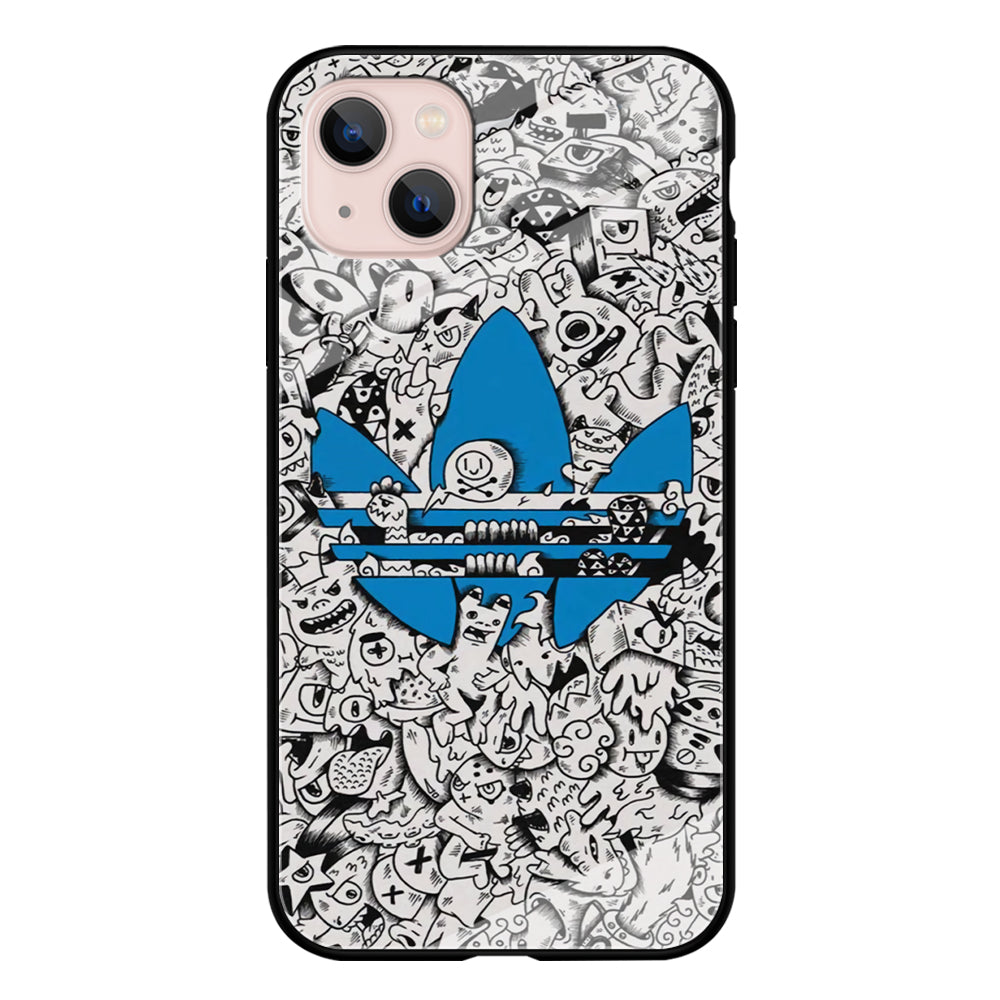 Adidas B&W Doodle iPhone 13 Case