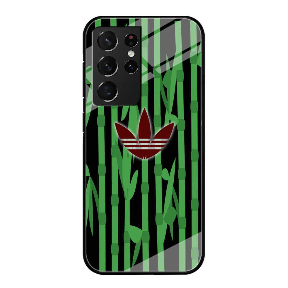 Adidas Bamboo Maroon Logo Samsung Galaxy S21 Ultra Case