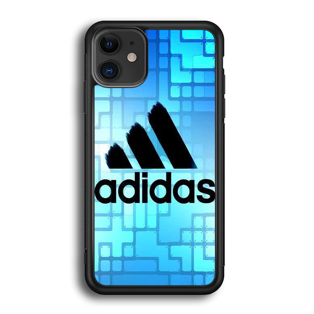 Adidas Logo Blue Abstract iPhone 12 Case