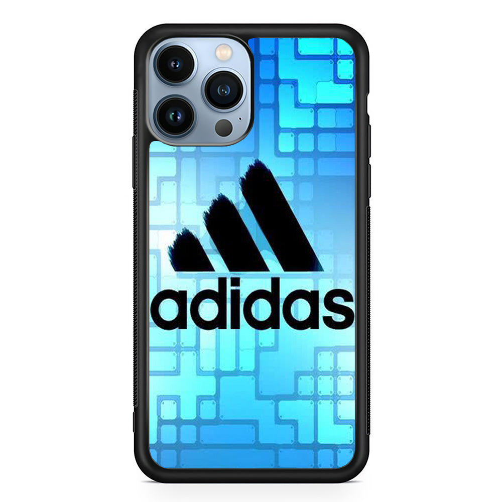 Adidas Logo Blue Abstract iPhone 13 Pro Max Case