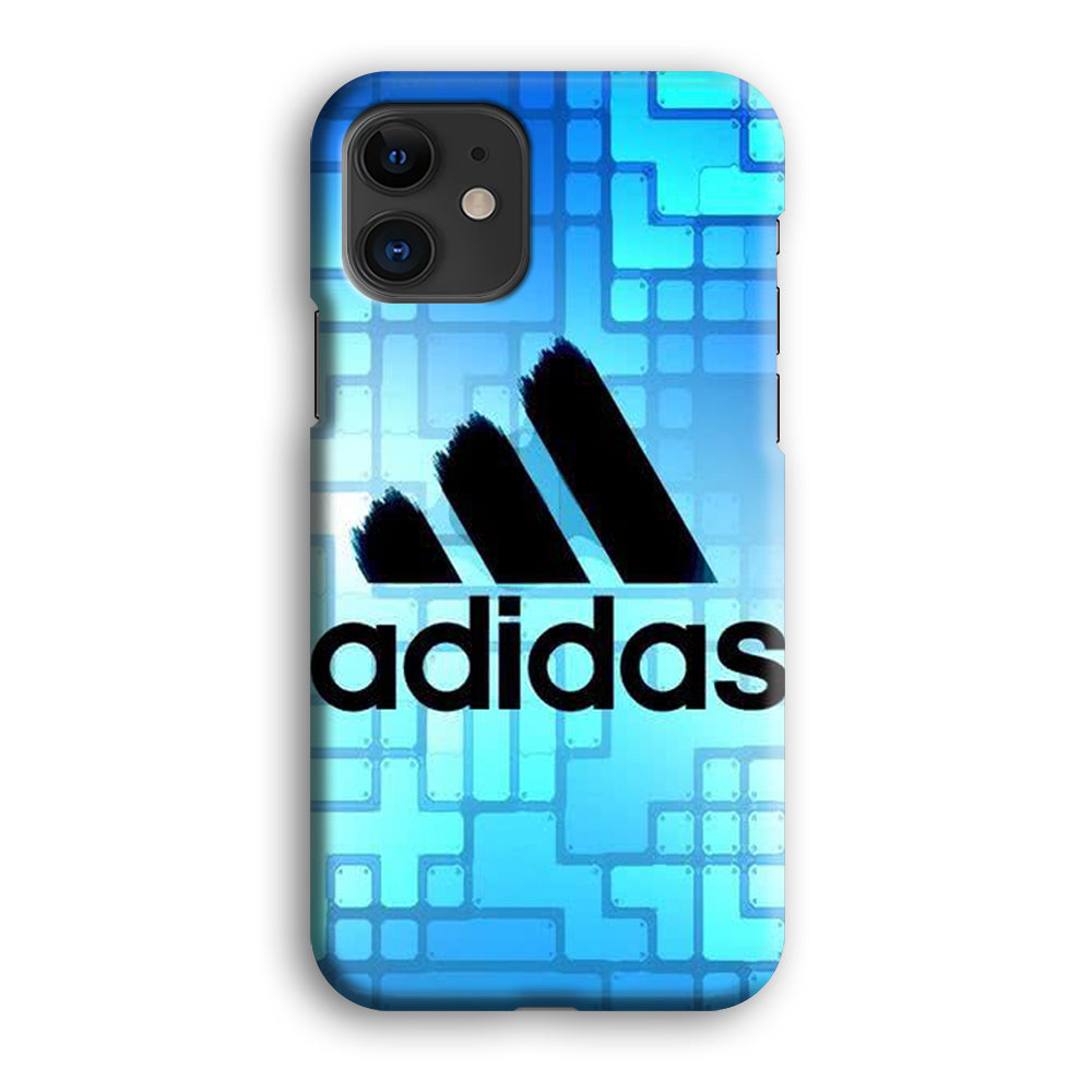 Adidas Logo Blue Abstract iPhone 12 Case