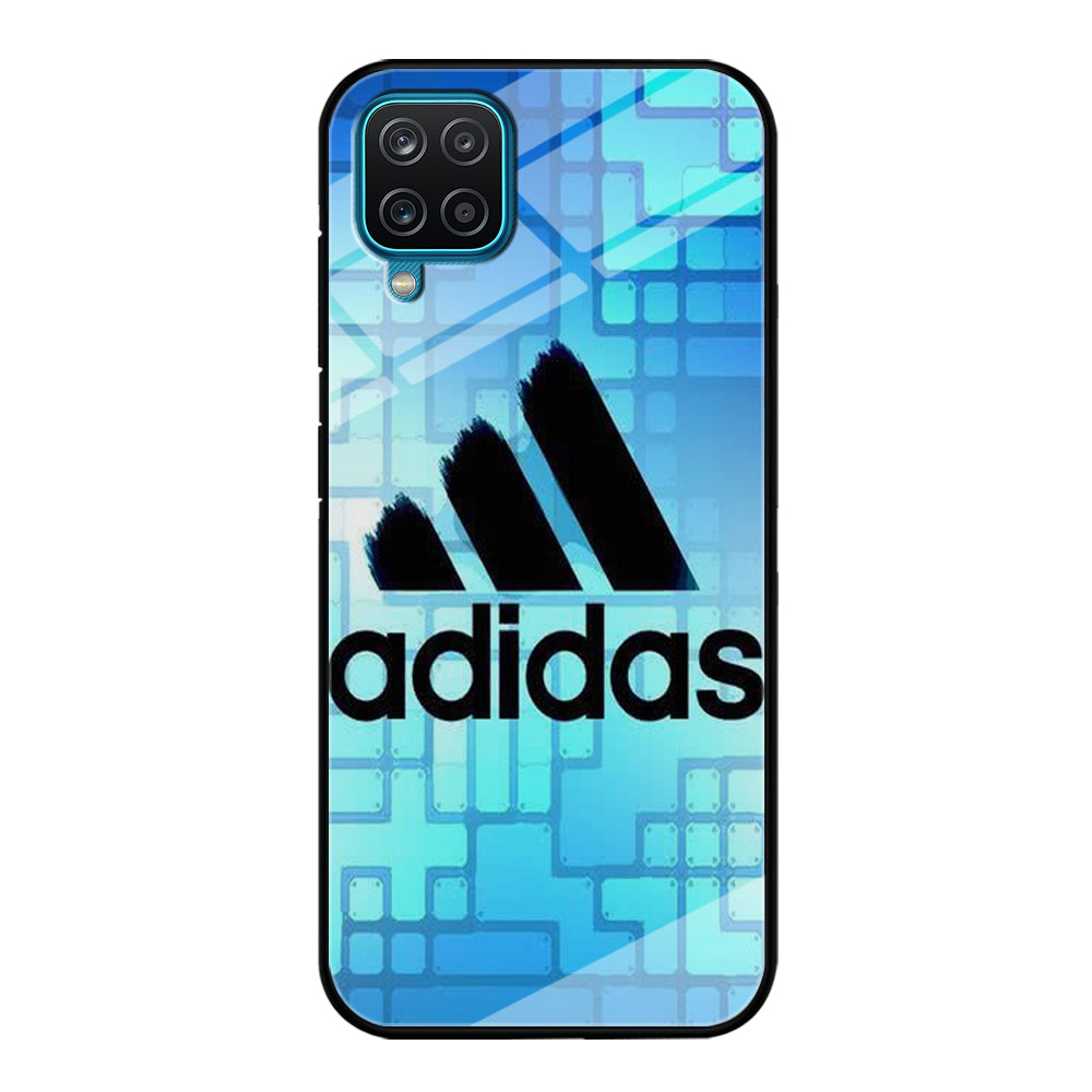 Adidas Logo Blue Abstract Samsung Galaxy A12 Case