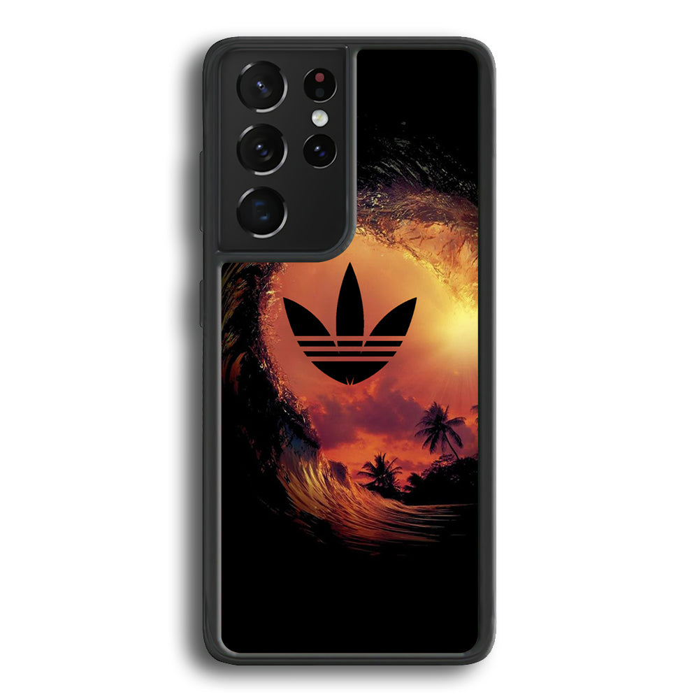 Adidas Logo Wave Sunset Samsung Galaxy S21 Ultra Case