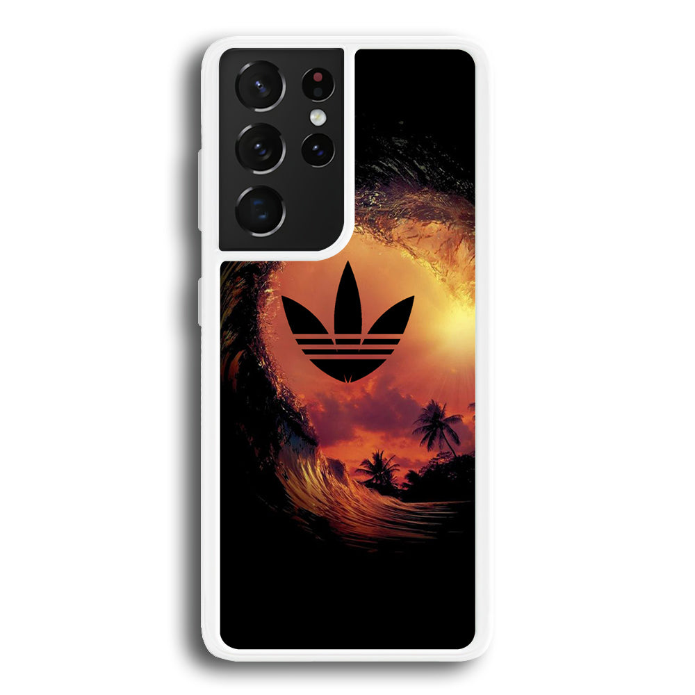 Adidas Logo Wave Sunset Samsung Galaxy S21 Ultra Case