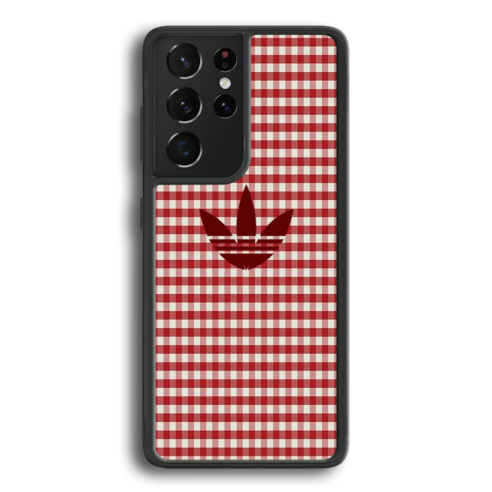 Adidas Red Flannel Samsung Galaxy S21 Ultra Case