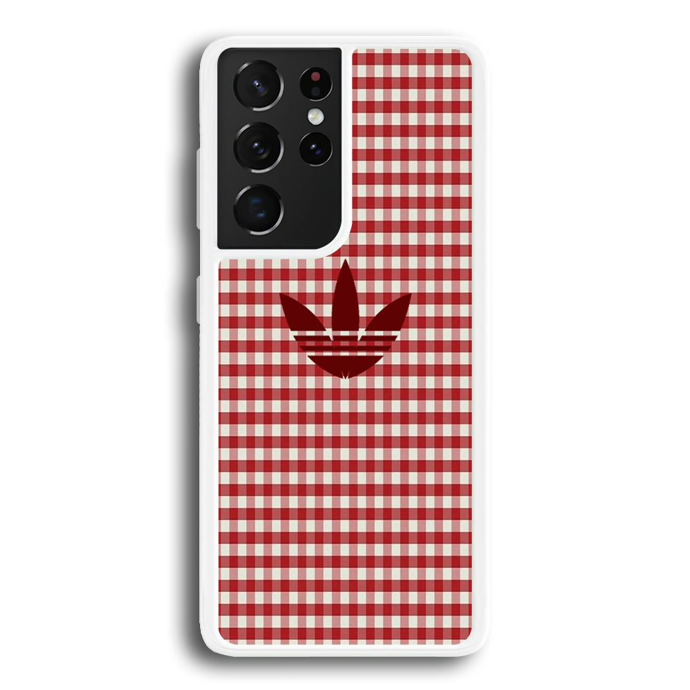 Adidas Red Flannel Samsung Galaxy S21 Ultra Case