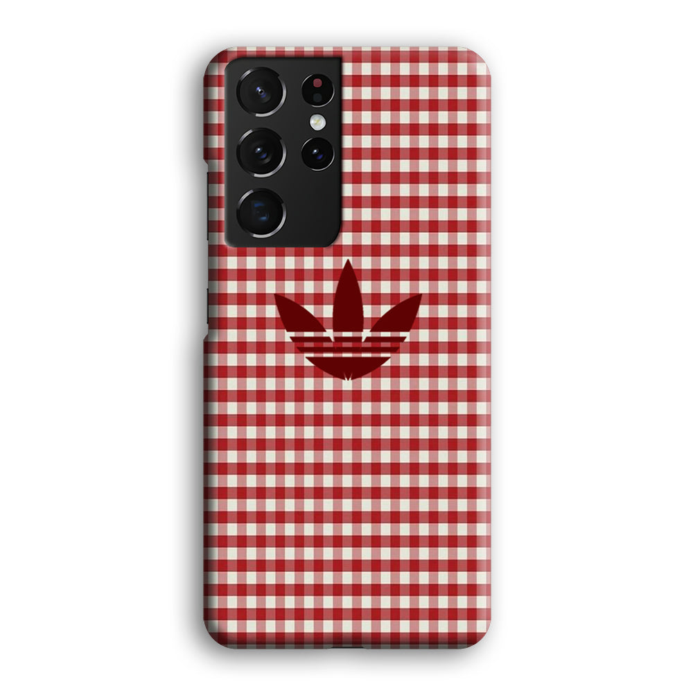 Adidas Red Flannel Samsung Galaxy S21 Ultra Case