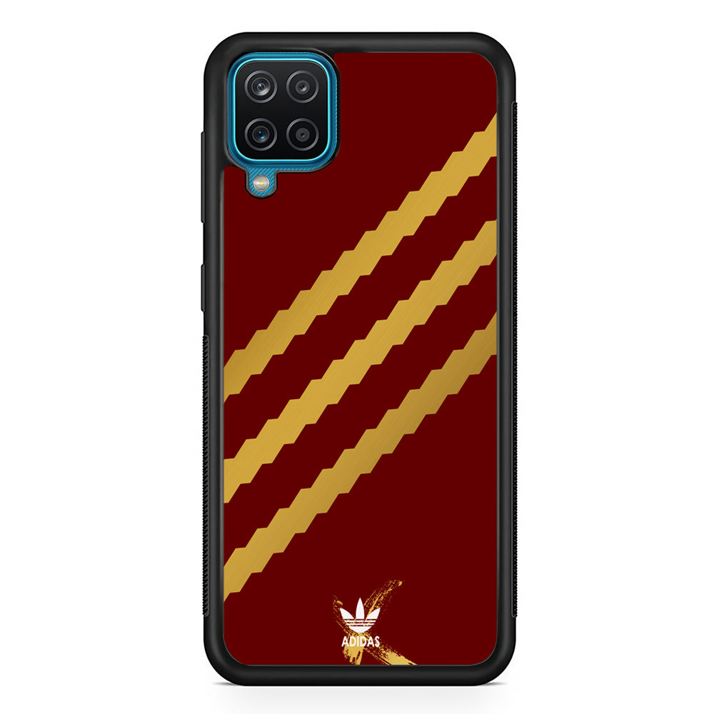 Adidas Stripe Royal Gold Maroon Samsung Galaxy A12 Case