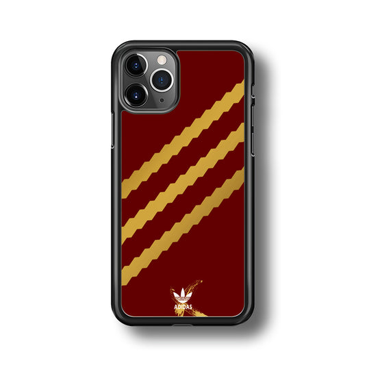 Adidas Stripe Royal Gold Maroon iPhone 11 Pro Max Case