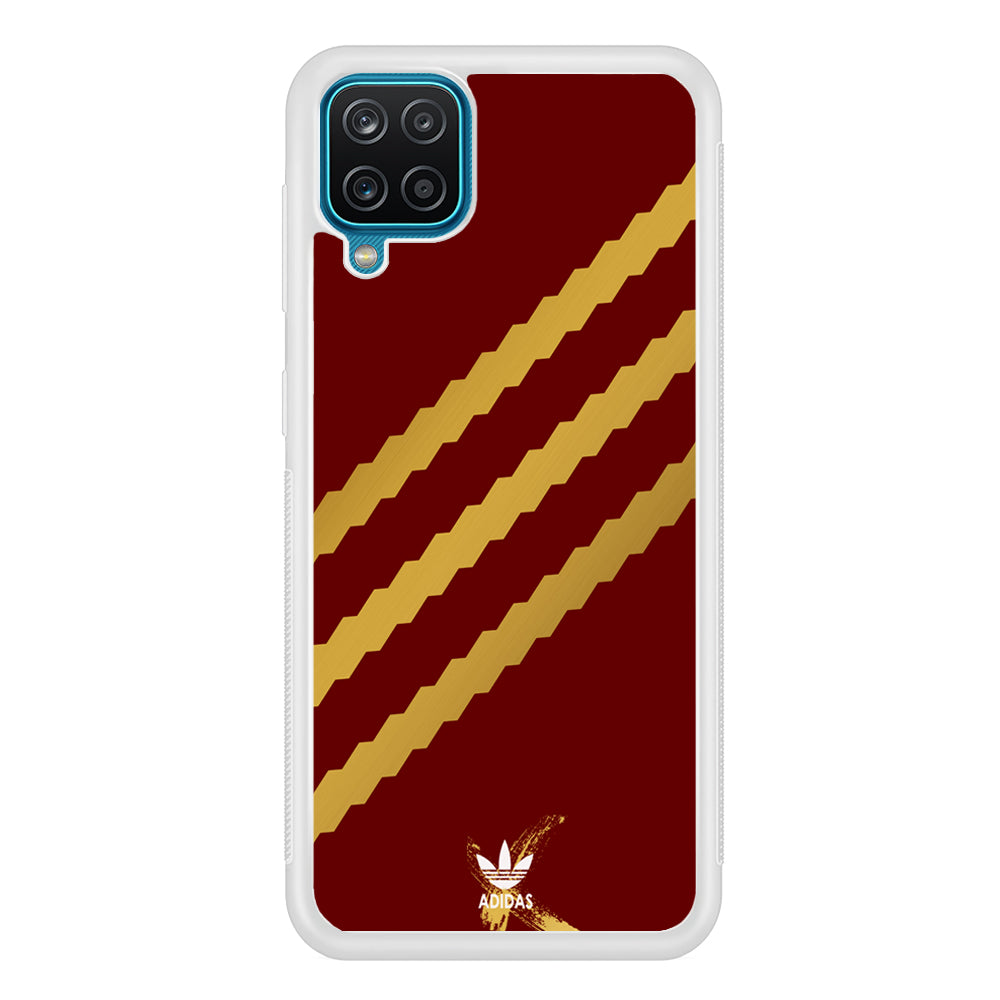 Adidas Stripe Royal Gold Maroon Samsung Galaxy A12 Case