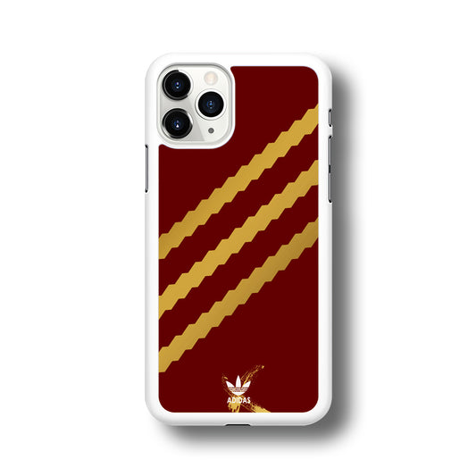 Adidas Stripe Royal Gold Maroon iPhone 11 Pro Case