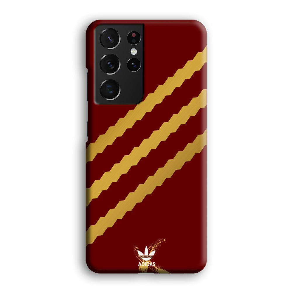 Adidas Stripe Royal Gold Maroon Samsung Galaxy S21 Ultra Case