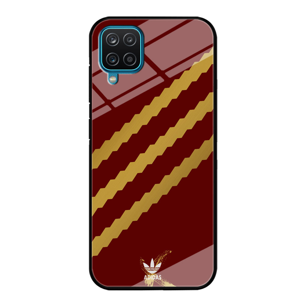 Adidas Stripe Royal Gold Maroon Samsung Galaxy A12 Case