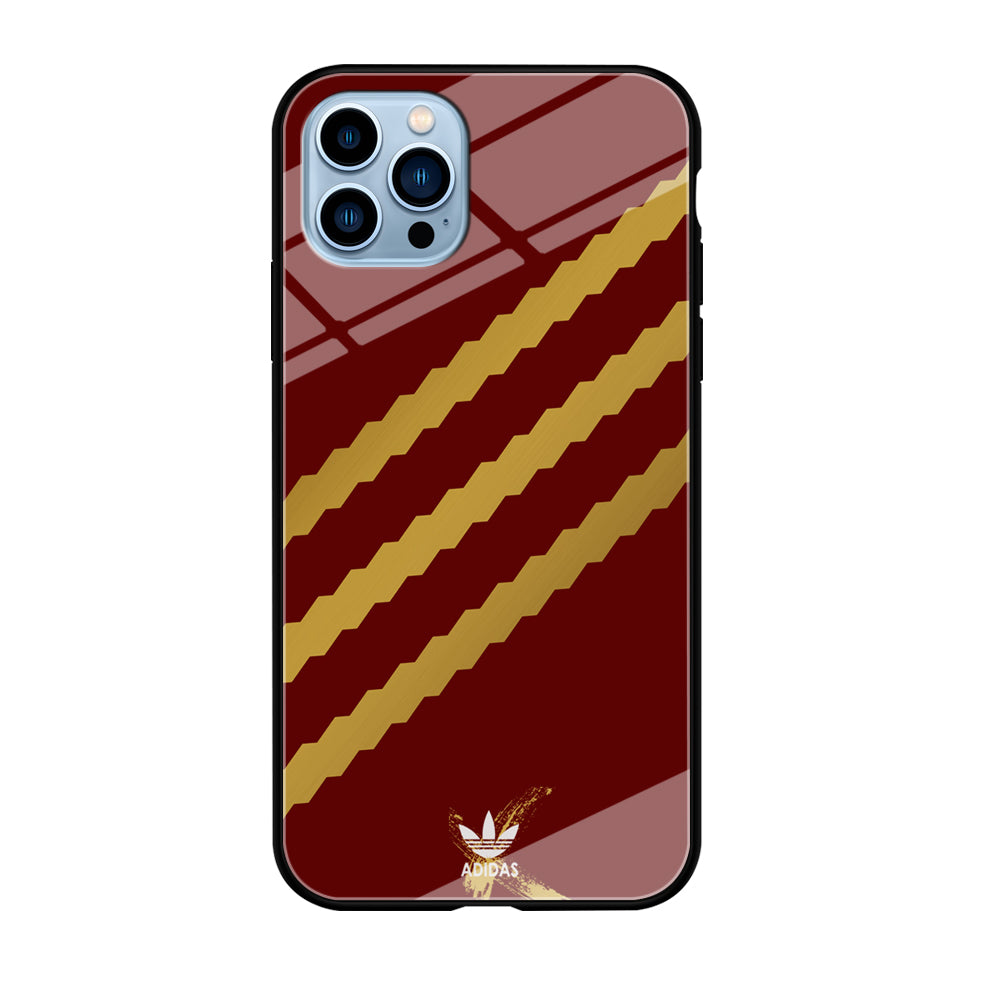 Adidas Stripe Royal Gold Maroon iPhone 12 Pro Max Case