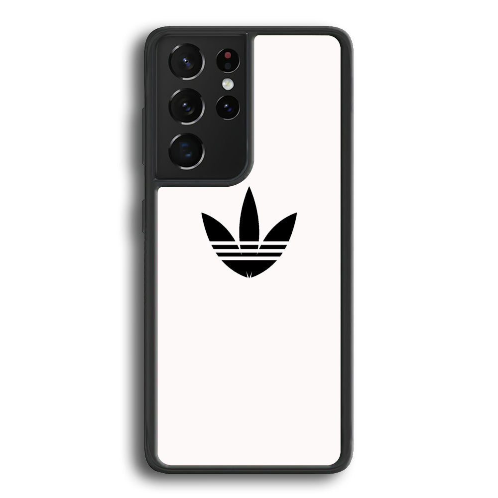 Adidas White Bone Logo Black Samsung Galaxy S21 Ultra Case