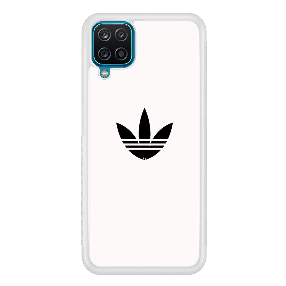 Adidas White Bone Logo Black Samsung Galaxy A12 Case