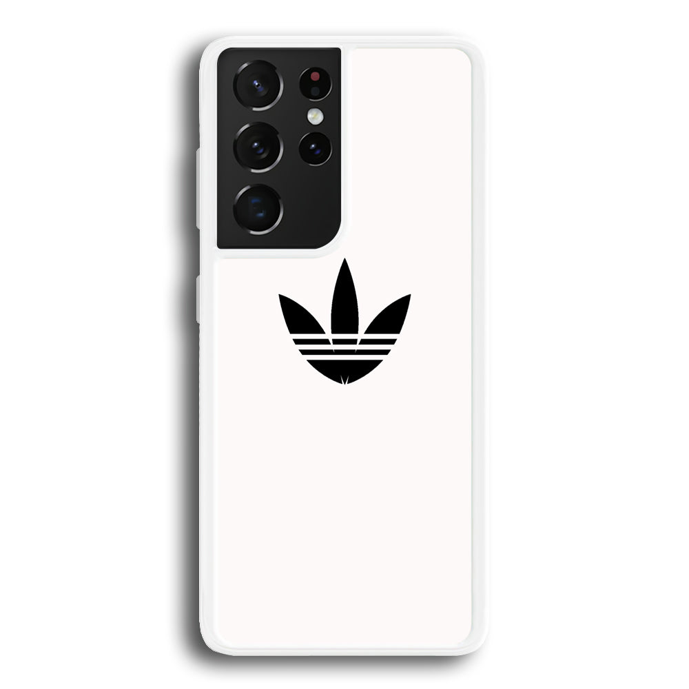 Adidas White Bone Logo Black Samsung Galaxy S21 Ultra Case