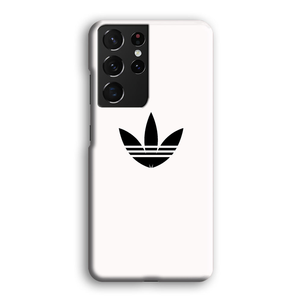 Adidas White Bone Logo Black Samsung Galaxy S21 Ultra Case