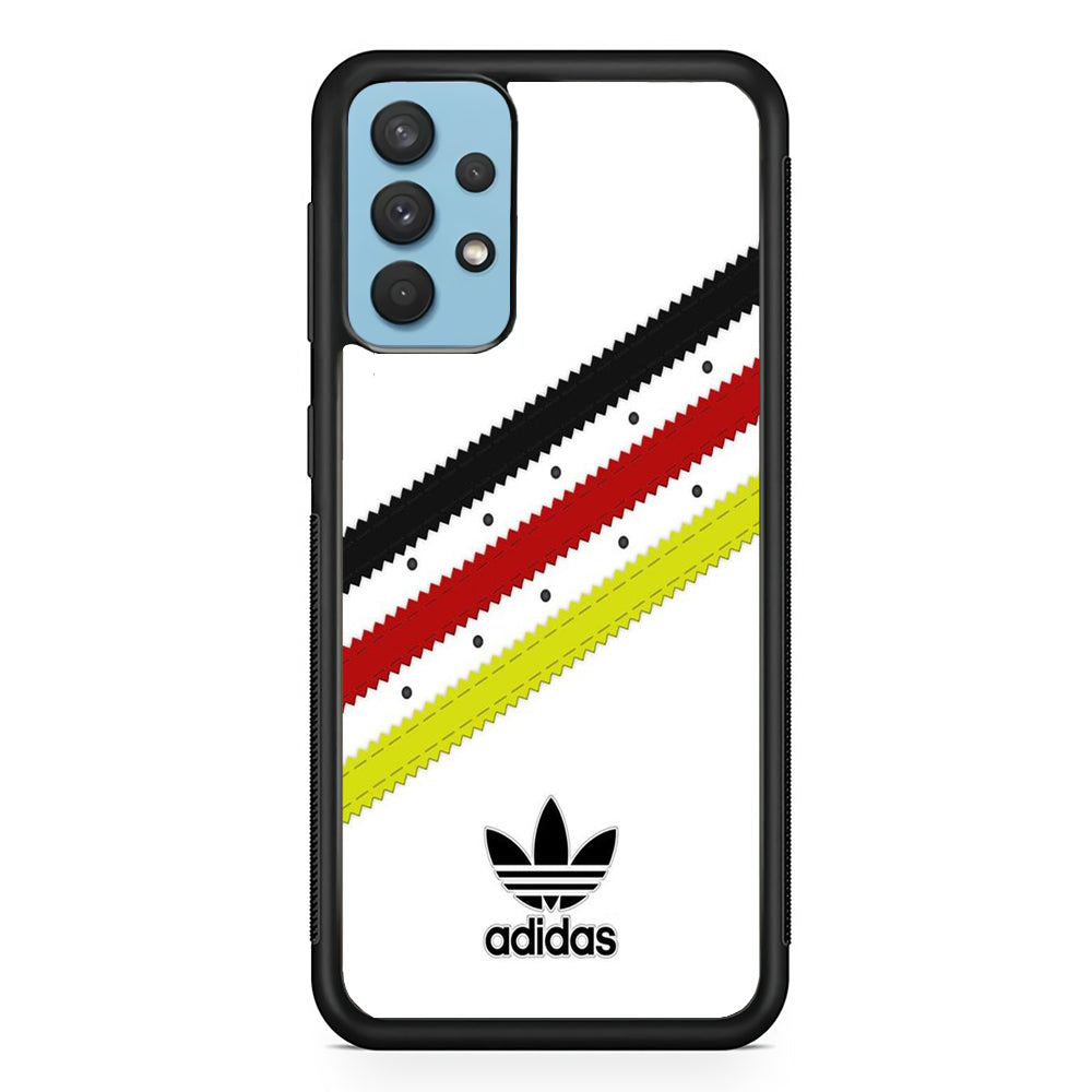 Adidas White Stripe Black Red Yellow Samsung Galaxy A32 Case
