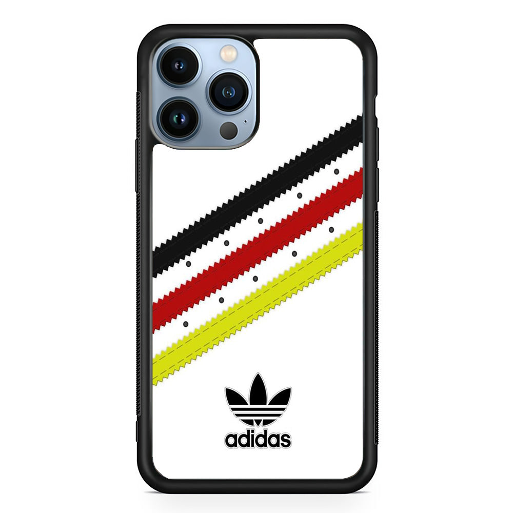 Adidas White Stripe Black Red Yellow iPhone 13 Pro Max Case