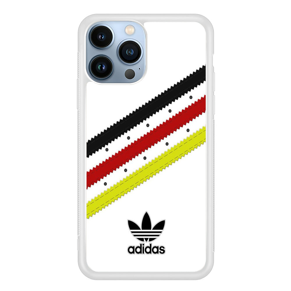 Adidas White Stripe Black Red Yellow iPhone 13 Pro Max Case