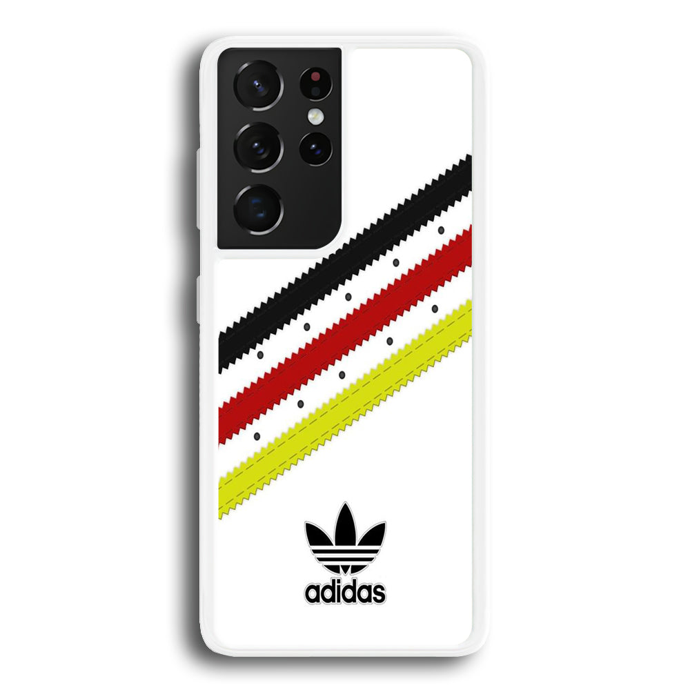 Adidas White Stripe Black Red Yellow Samsung Galaxy S21 Ultra Case