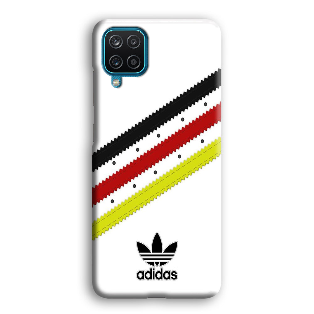 Adidas White Stripe Black Red Yellow Samsung Galaxy A12 Case